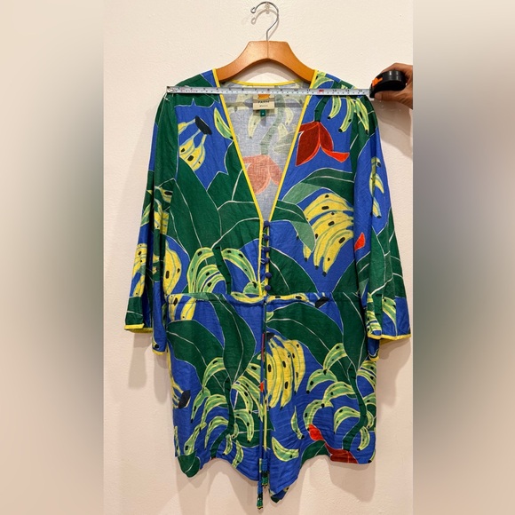 FARM Rio Tropical Banana Leaf Print Romper. Size M - Picture 6 of 10